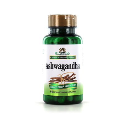 Windmill Natural Vitamins Ashwagandha Capsules - Gluten Free