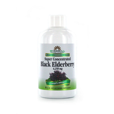 Windmill Natural Vitamins Super Concentrated Black Elderberry Syrup, 8 Fl Oz