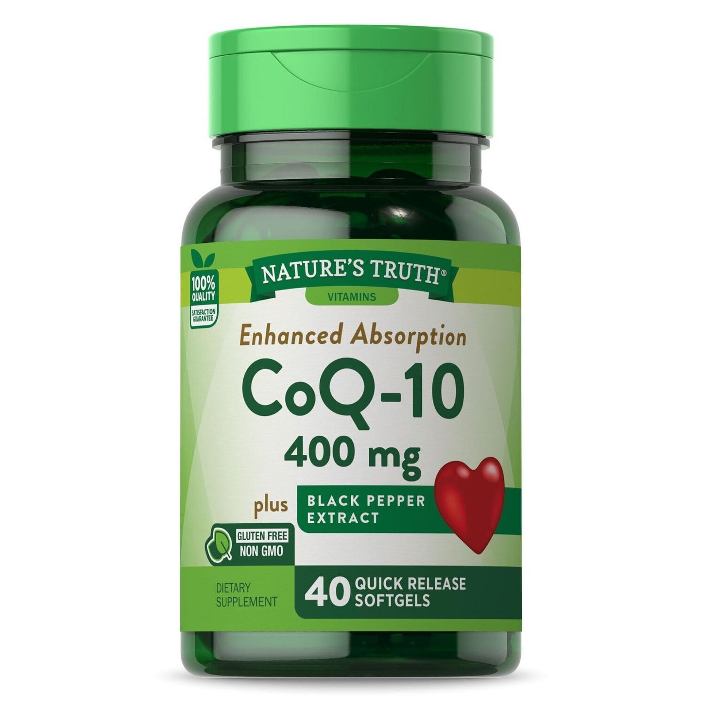 Nature's Truth CoQ10 400mg with Black Pepper Extract - 40 Softgels