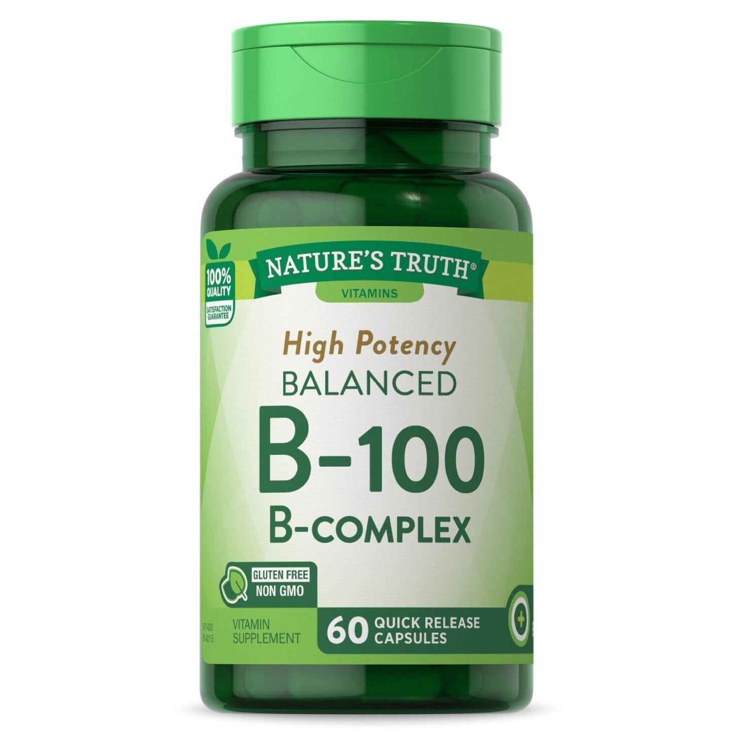 Nature's Truth High Potency Balanced B-100 B-Complex Capsules