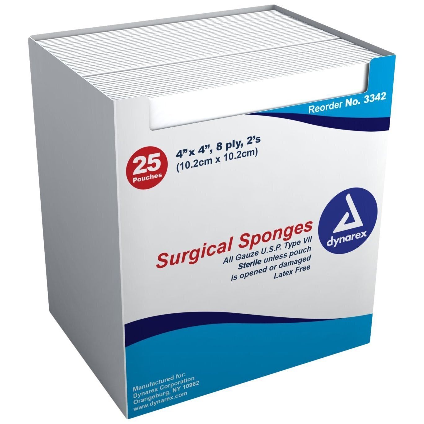 Tampons de gaze stériles premium - 4" x 4" - 25 unités