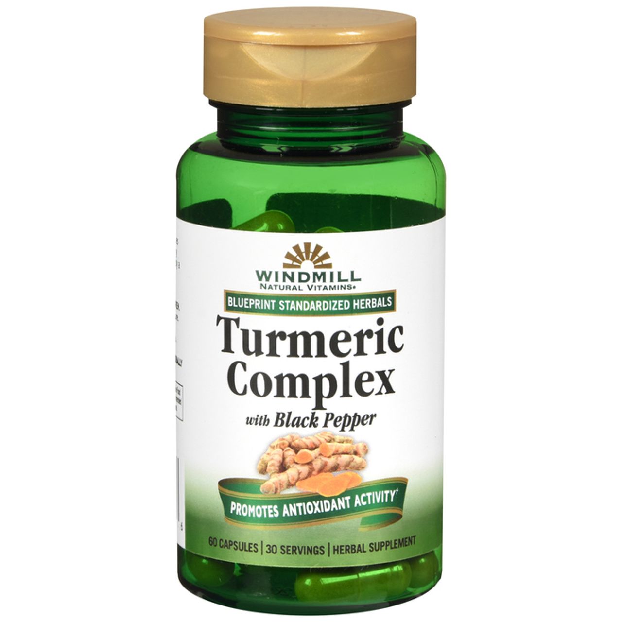 Complexe de curcuma Windmill 1500 mg avec capsules de poivre noir