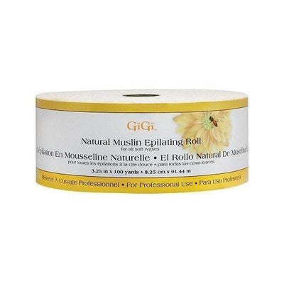 GiGi Natural Muslin Epilating Roll - 3.25 In x 100 Yards