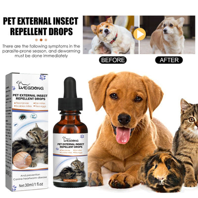 Premium Pet Insect Repellent Drops for Cats and Dogs