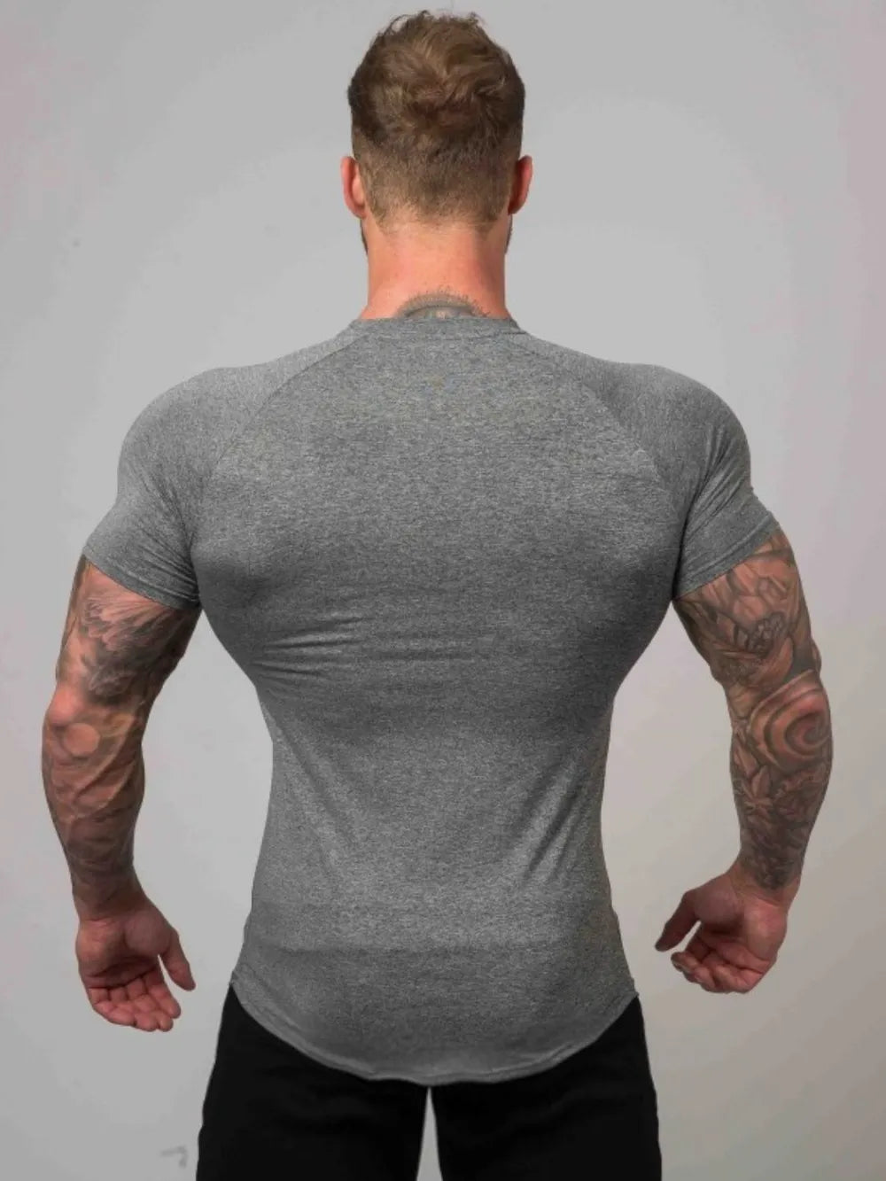 T-shirt à col rond à manches courtes pour hommes grandes tailles