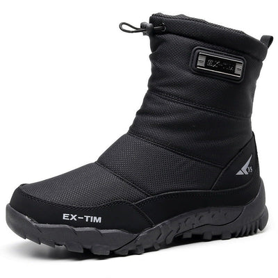 Botas de Nieve Impermeables para Hombre - Zapatos de Senderismo Forrados de Forro Polar