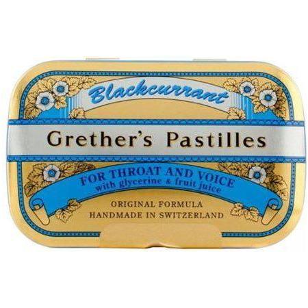 Pastillas Grether de Grosella Sin Azúcar - 3.75 Oz (44 Pastillas)