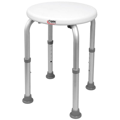 Taburete de Ducha Redondo Compacto Ajustable – Asiento de Baño de Alta Resistencia
