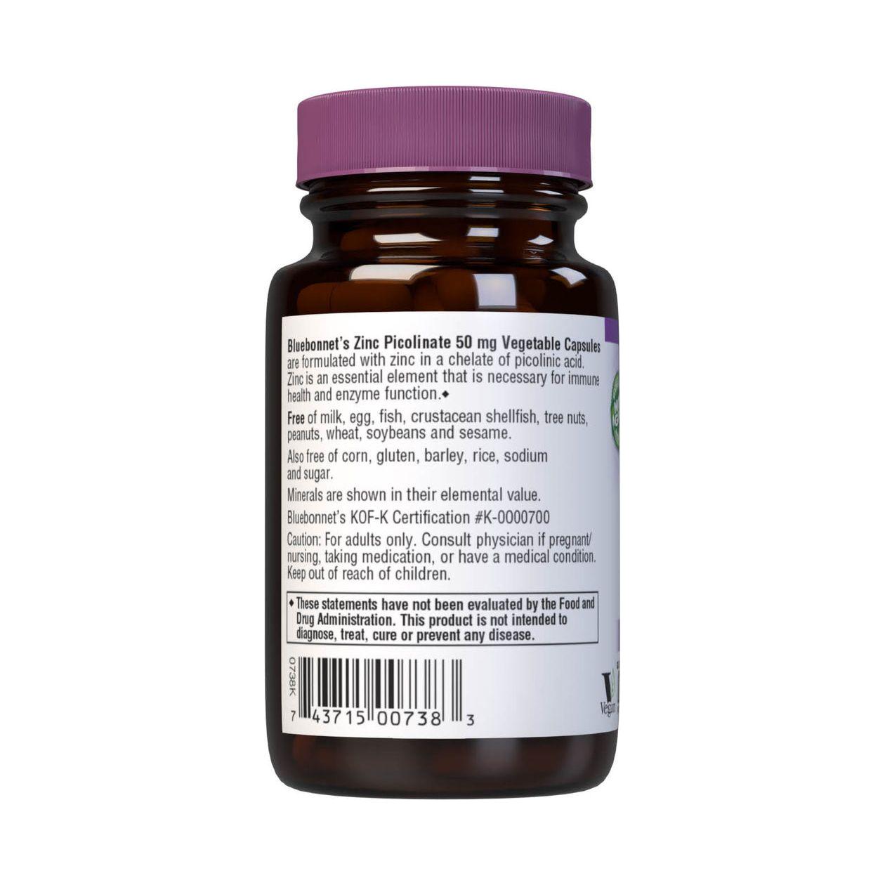 Zinc Picolinato BlueBonnet 50 mg - 50 Cápsulas Vegetarianas