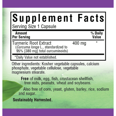 Bluebonnet Turmeric Root Extract - 120 Vegetable Capsules