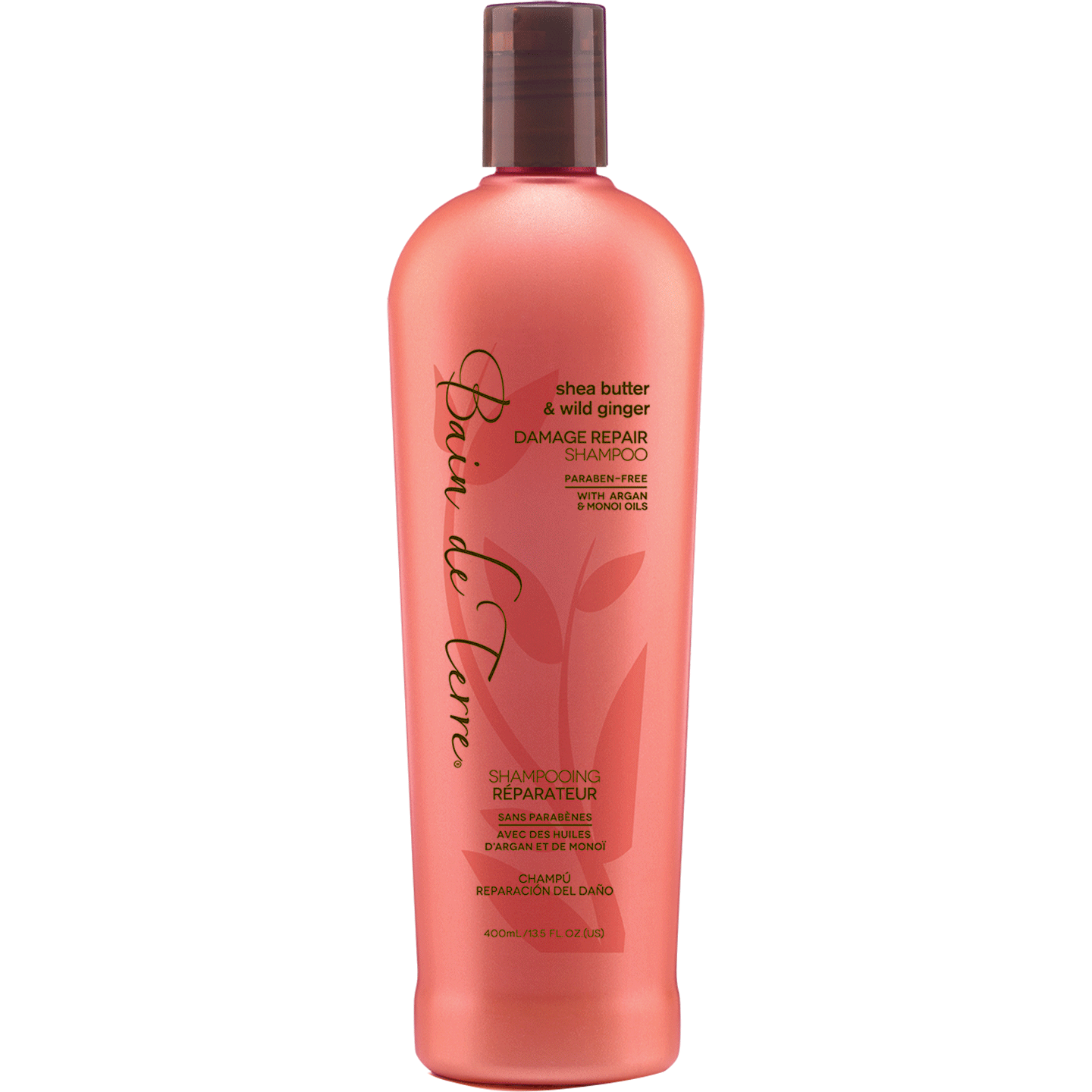 Shampoo Réparateur Bain De Terre au Beurre de Karité et Gingembre Sauvage - 13,5 fl oz