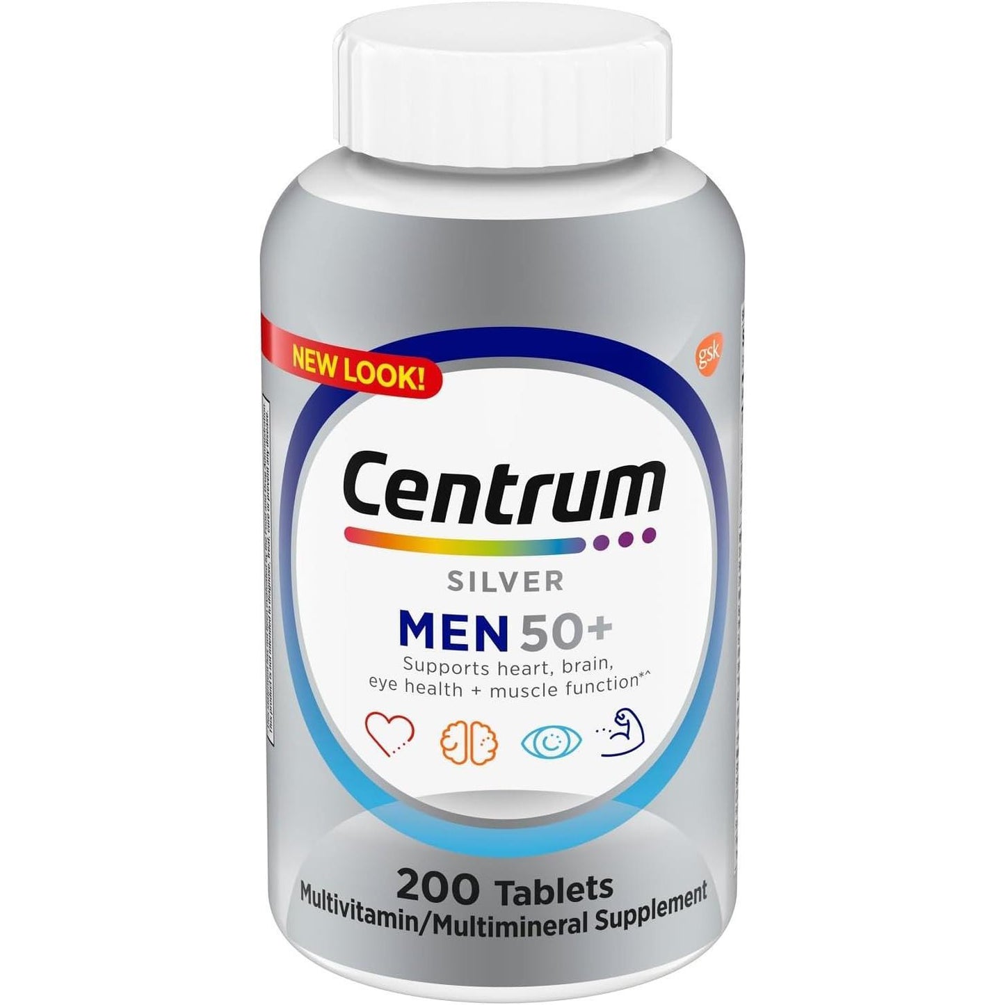 Centrum Silver Men 50+ Multivitamin - 200 Tablets