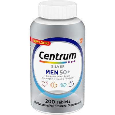 Centrum Silver Men 50+ Multivitamin - 200 Comprimés