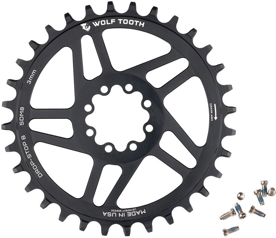 Plato de cadena de montaje directo Wolf Tooth - 30t para bielas SRAM