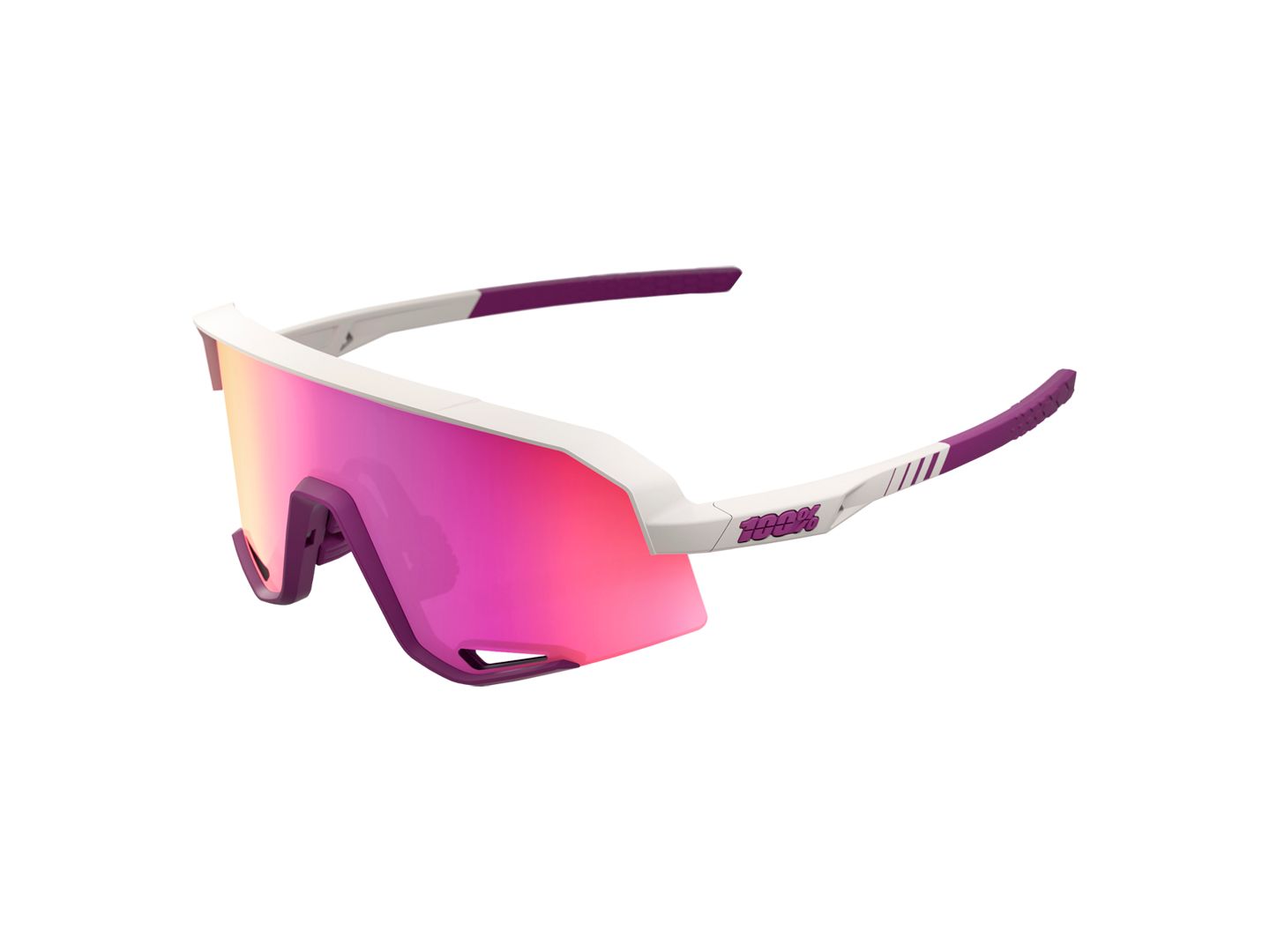 Lunettes 100% Slendale Blanc/Violet