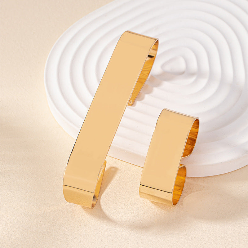 Conjunto de Anillos y Pulseras de Personalidad Geométrica para Mujeres