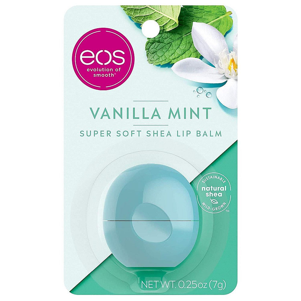 eos Bálsamo Labial Visiblemente Suave - Menta Vainilla, 0.25 Oz