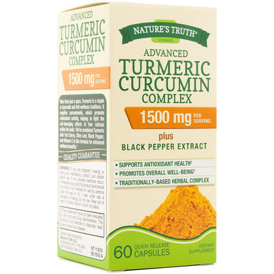 Complexe de Curcuma Curcumin Avancé de Nature's Truth 1500mg, 60 Capsules