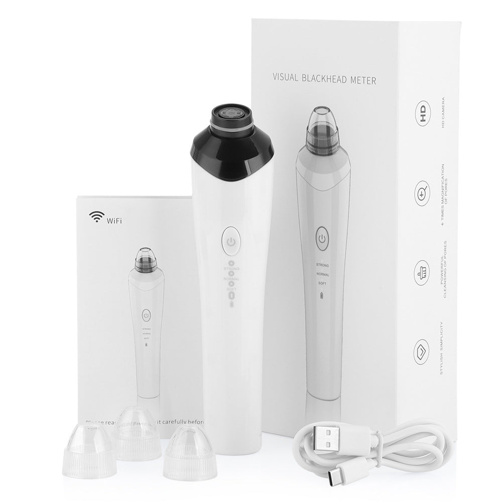 High-Definition Visual Blackhead Meter Three-Speed Intelligent Vacuum Adsorption Pore Cleaner Wifi Timing - Korvel