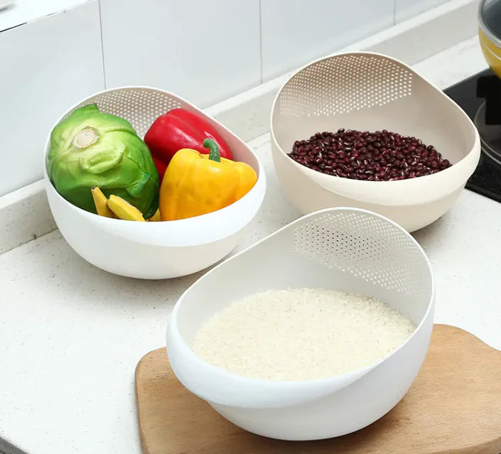 Cesta de drenaje de frutas y verduras de plástico premium