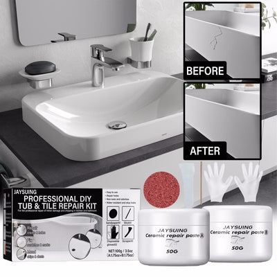 Jaysuing Tile repair agent ceramic paste tile glue adhesive toilet marble pit glaze repair agent - Korvel