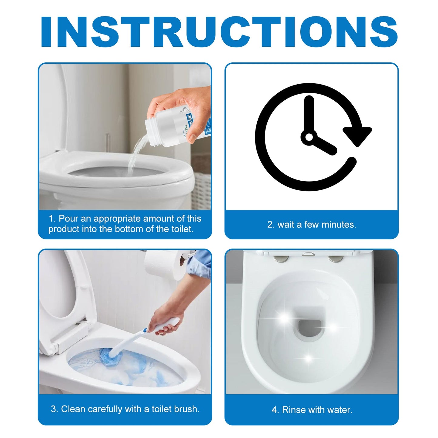 Toilet Reactive Oxygen, Toilet Decontamination Detergent Household Toilet Cleaner - Korvel