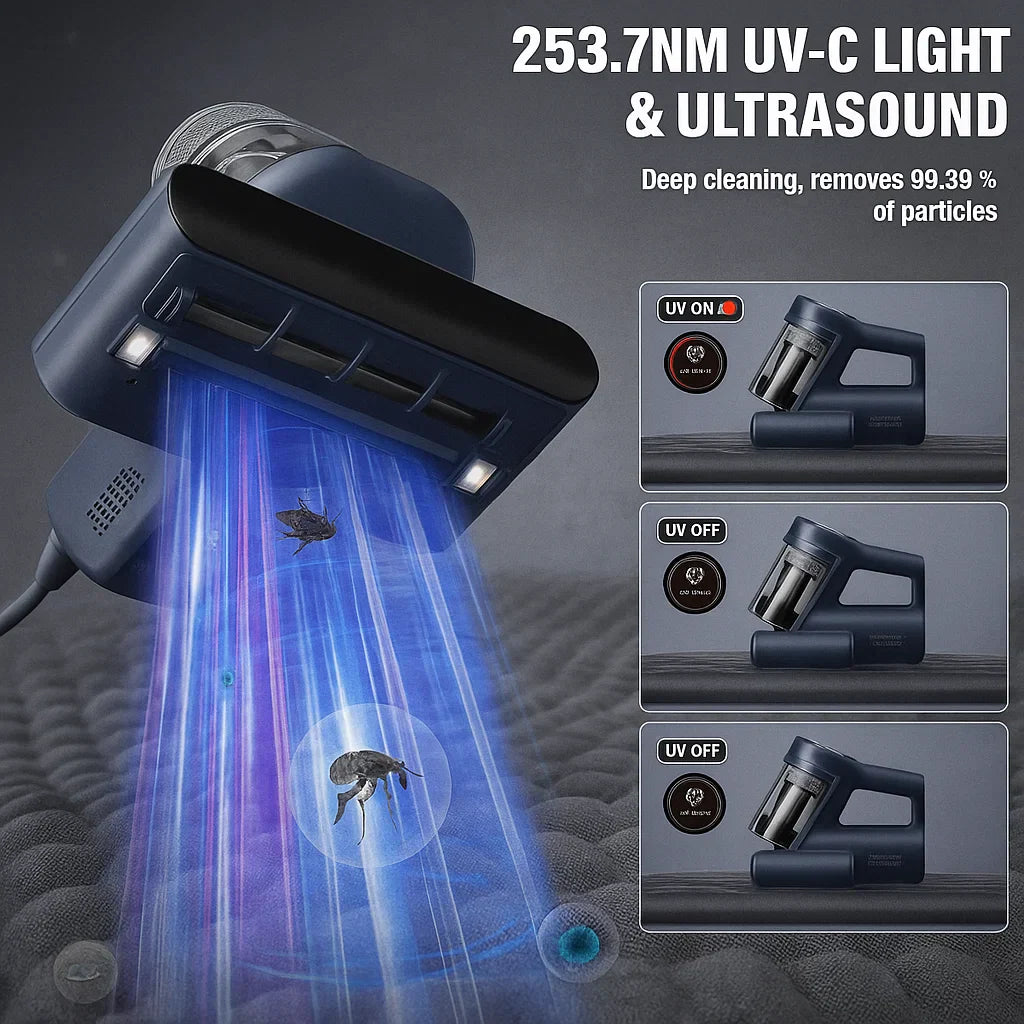 UVClean Mattress Vacuum - Premium Handheld Cleaner