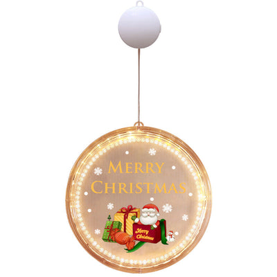 Colorful LED Christmas Tree Hanging Light with Suction Cup
