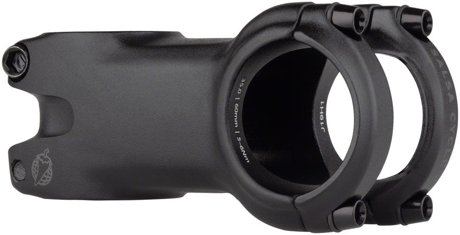 Salsa Guide Trail Stem - 60mm 35.0 Clamp 0 Degree Aluminum Black