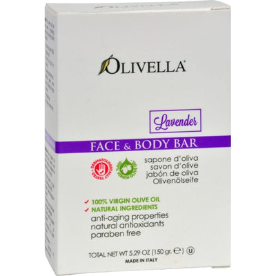 Olivella Lavender Face and Body Bar Soap - 5.29 oz
