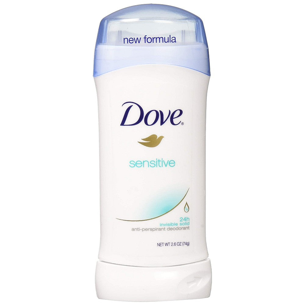 Dove Déodorant Antitranspirant Invisible Solide Peau Sensible, 2,6 oz