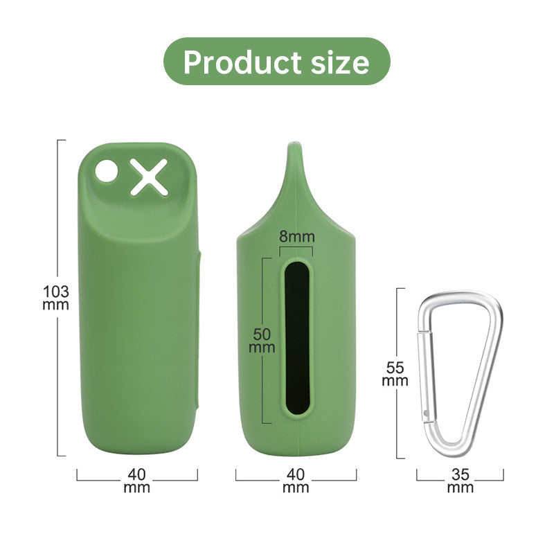 Premium Silicone Dog Poop Bag Holder with Dispenser