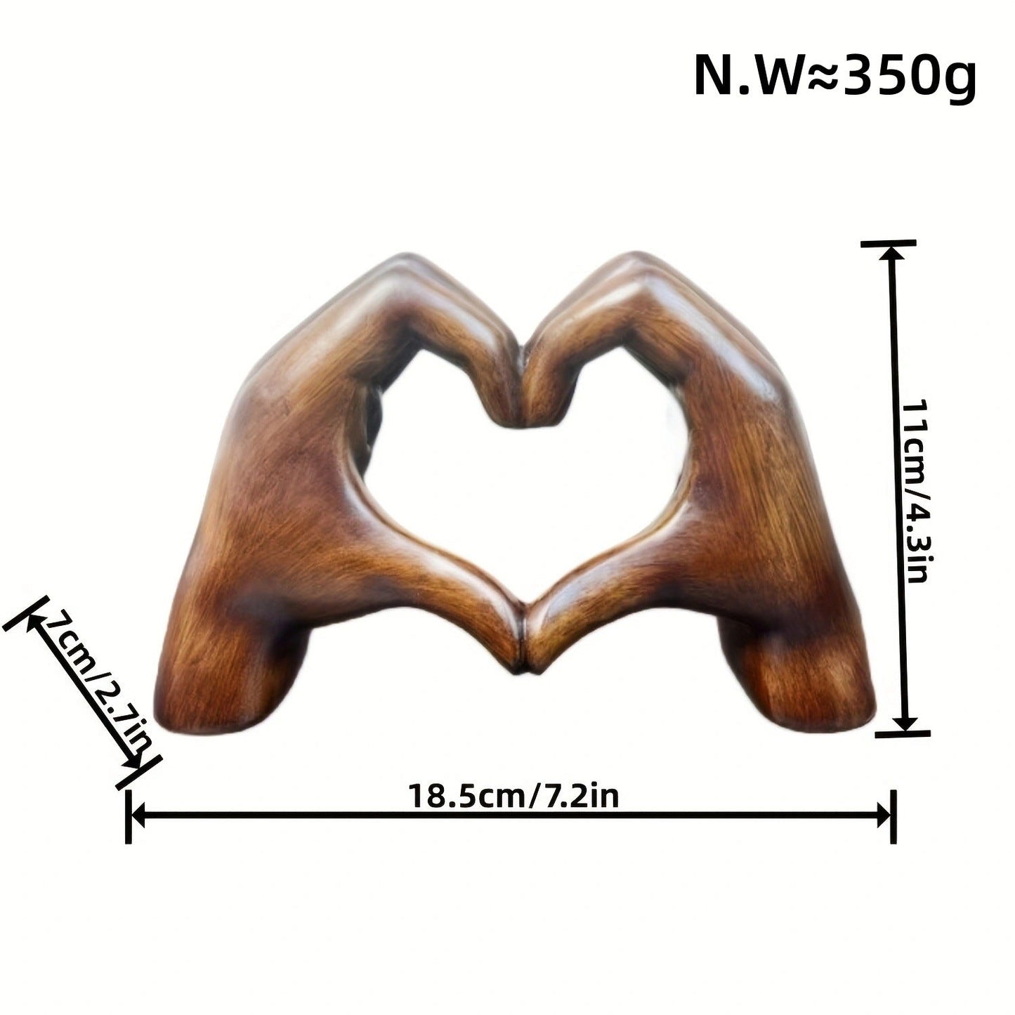 Internet celebrity graffiti, love gesture ornaments, home living rooms, offices, desktop exhibition halls, resin handicrafts, decorative products - Korvel