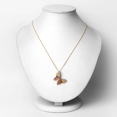 1.62 Carat Genuine Multi-Stone .925 Sterling Silver Pendant