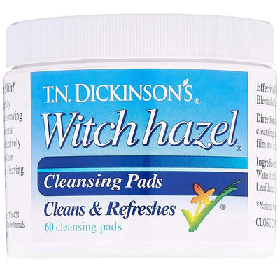 T.N. Dickinson’s 100% Natural Witch Hazel Cleansing Pads – 60 Count
