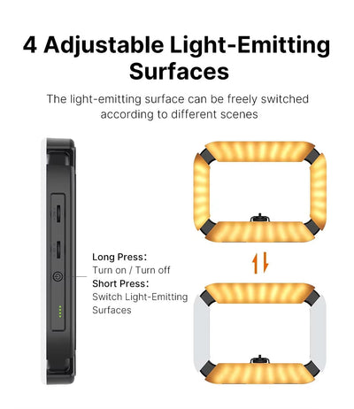 Ulanzi U200 Camera Ring Light Video Rig Handheld Camera Led Light for Video Recording - Korvel