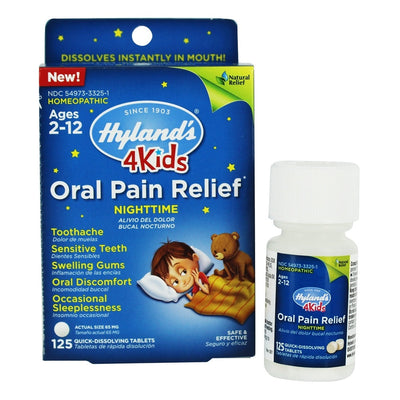 Hyland's 4 Kids Nighttime Oral Pain Relief Tablets - 125 Count
