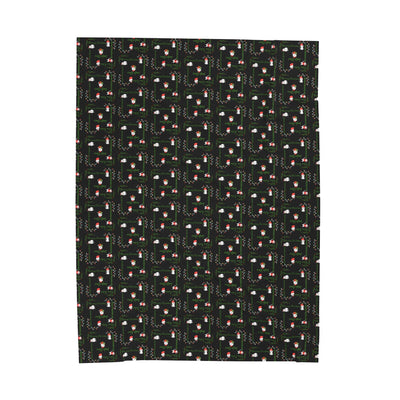 Cozy Christmas Cats Velveteen Plush Blanket