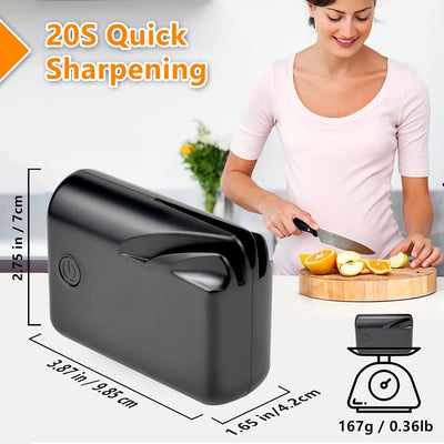 Electric Knife Sharpener, Professional Knife Sharpener for Home, Stages for Kitchen Knives Quick Sharpening & Polishing - Korvel