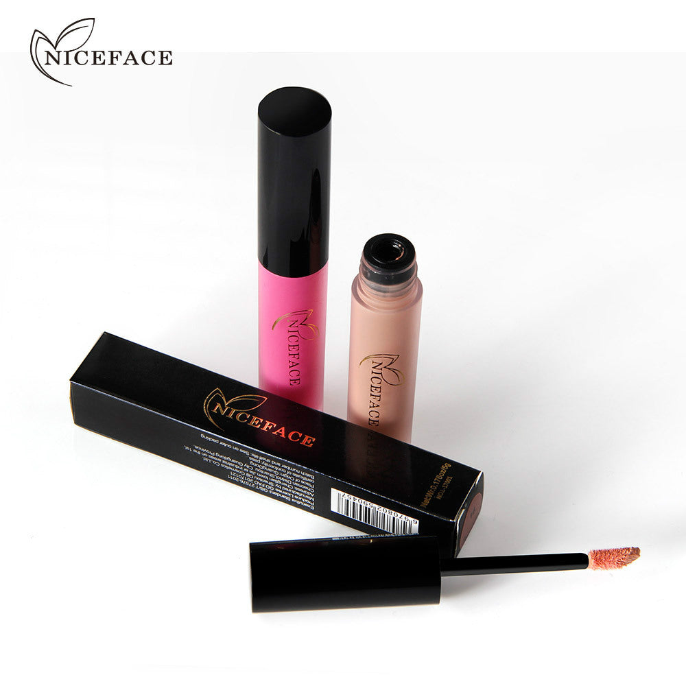 NICEFACE Matte Lip Glaze Does Not Fade And Does Not Stick To Cup Lip Gloss Non-Moisturizing Lipstick Orange - Korvel