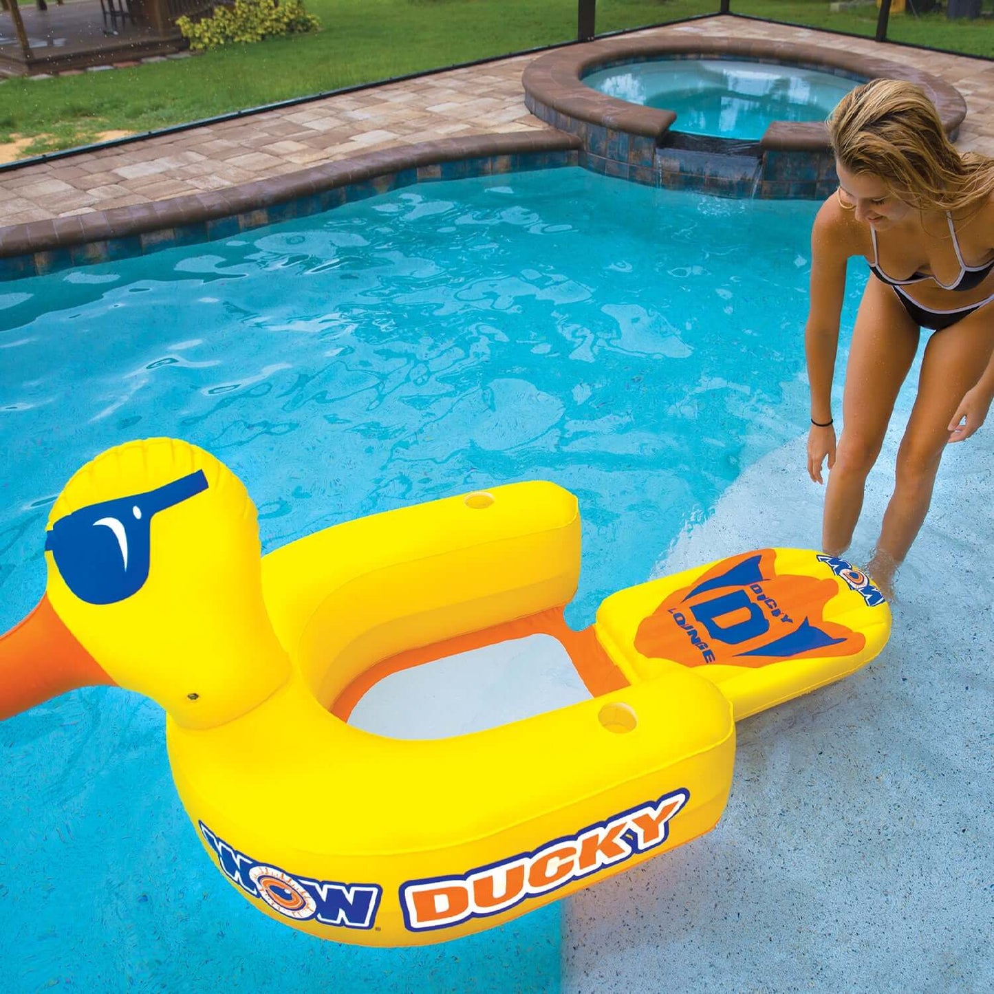 WOW Sports Ducky Lounge - Flotteur de piscine amusant et confortable