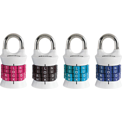 Master Lock 1535DWD Word Combination Padlock - Assorted Colors