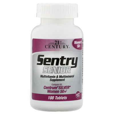 Comprimés multivitaminés 21st Century Sentry Senior 50+ pour femmes - 100 unités