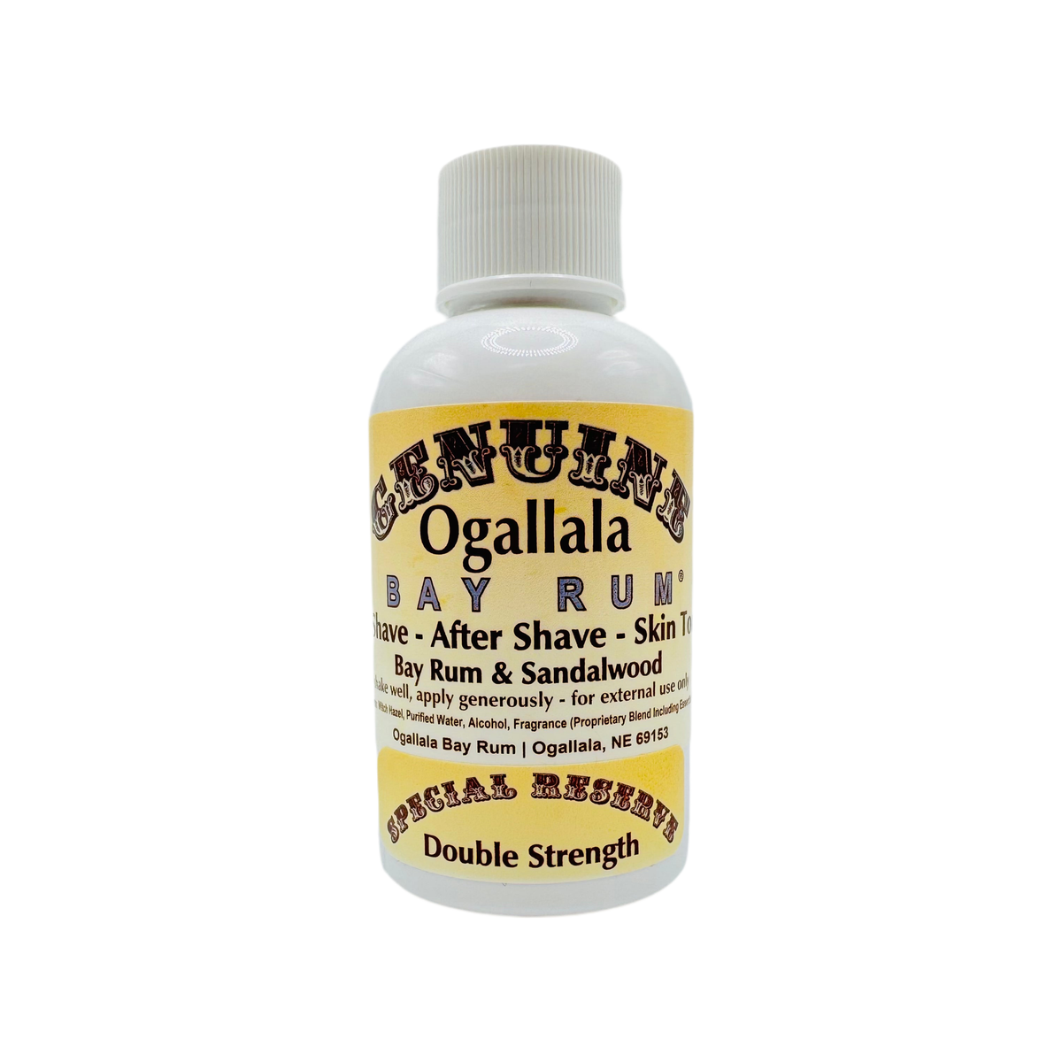 Ogallala Bay Rum & Sandalwood Double Strength Aftershave 2 Oz