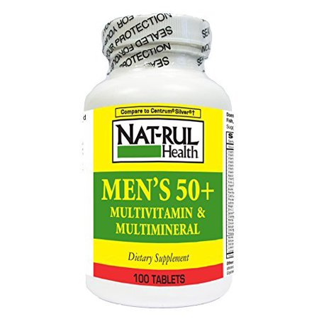 Nat-rul Health Multivitamines et Multiminéraux pour Hommes de 50 ans et Plus