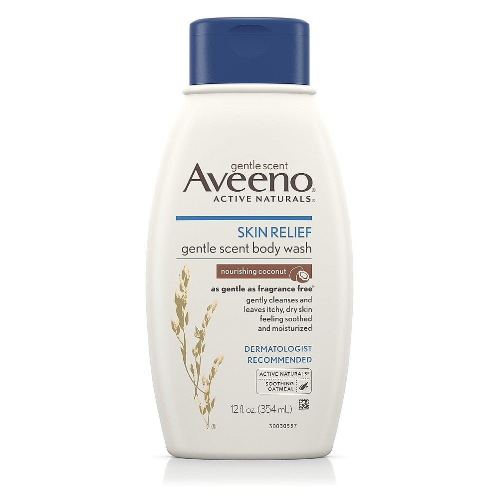 Aveeno Skin Relief Body Wash con Coco Nutritivo, 12 Oz