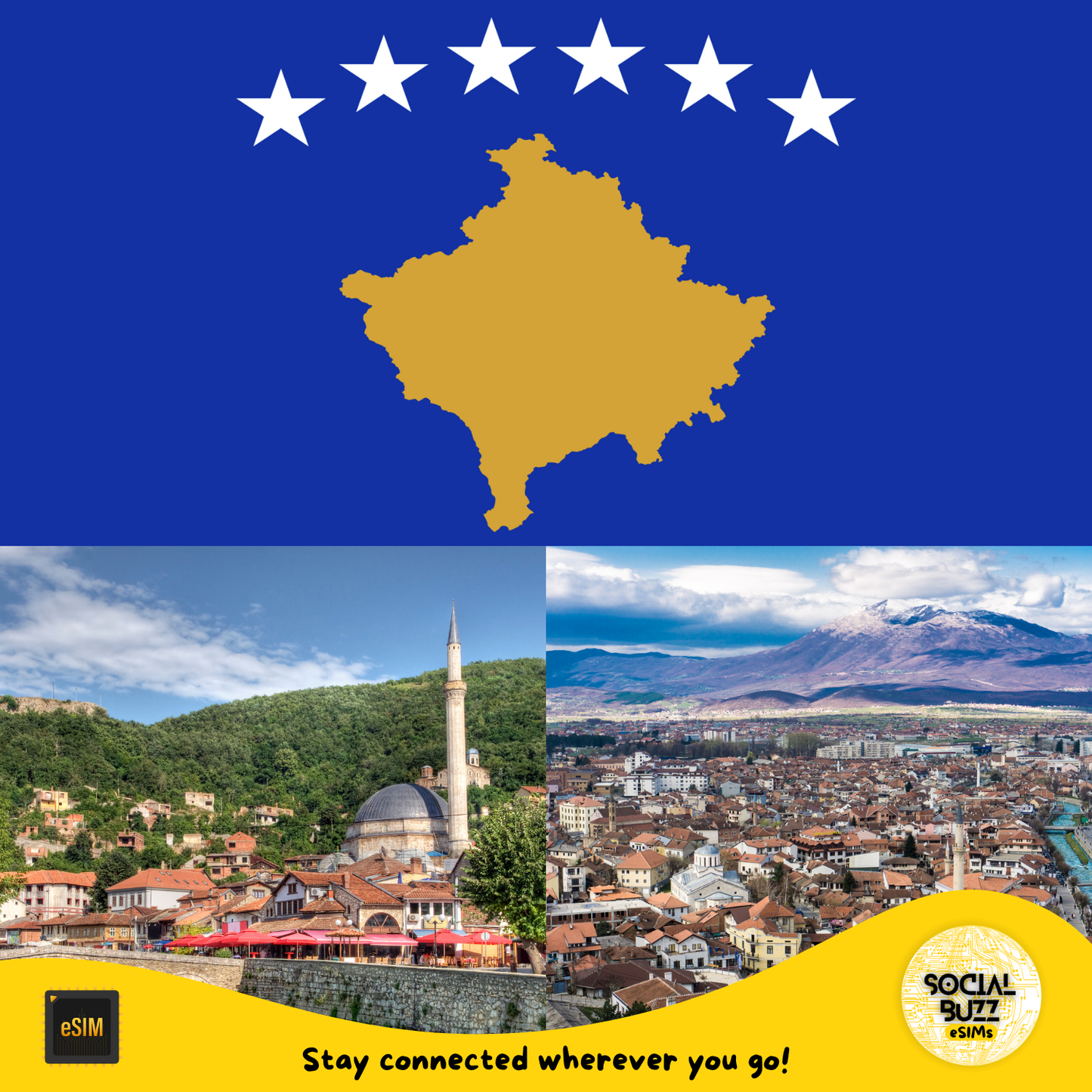 Kosovo eSIM Data Plan for Seamless Connectivity