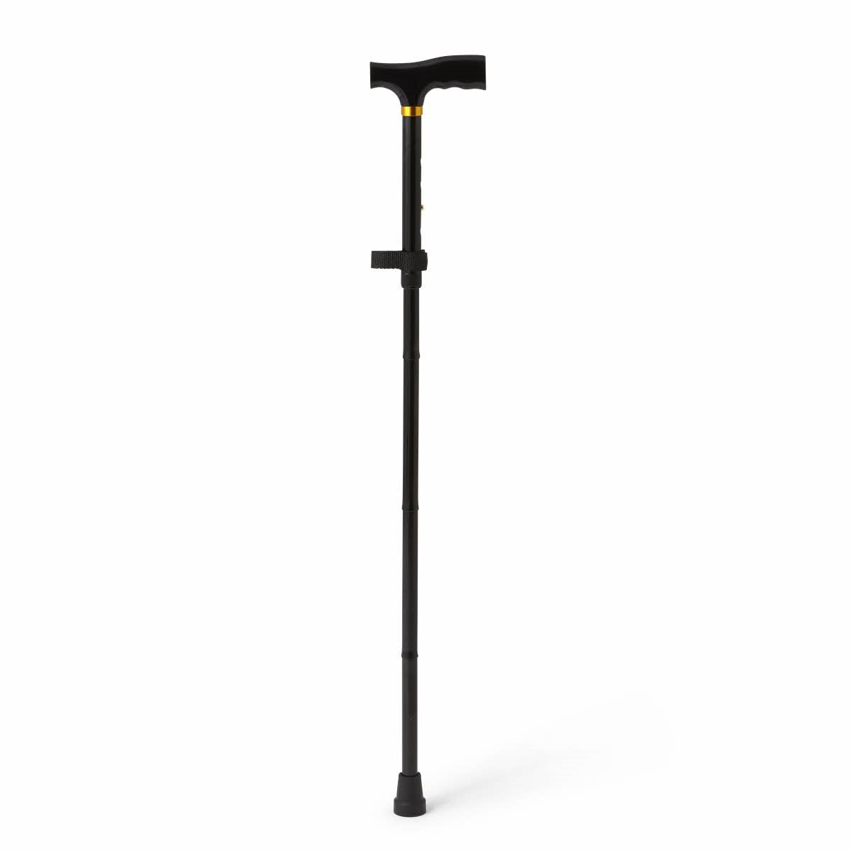 Bastón Plegable Medline con Mango en T - Negro