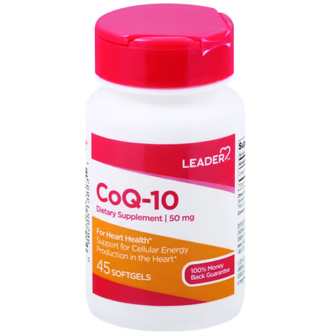 LEADER CoQ-10 50mg Softgels - 45 Count