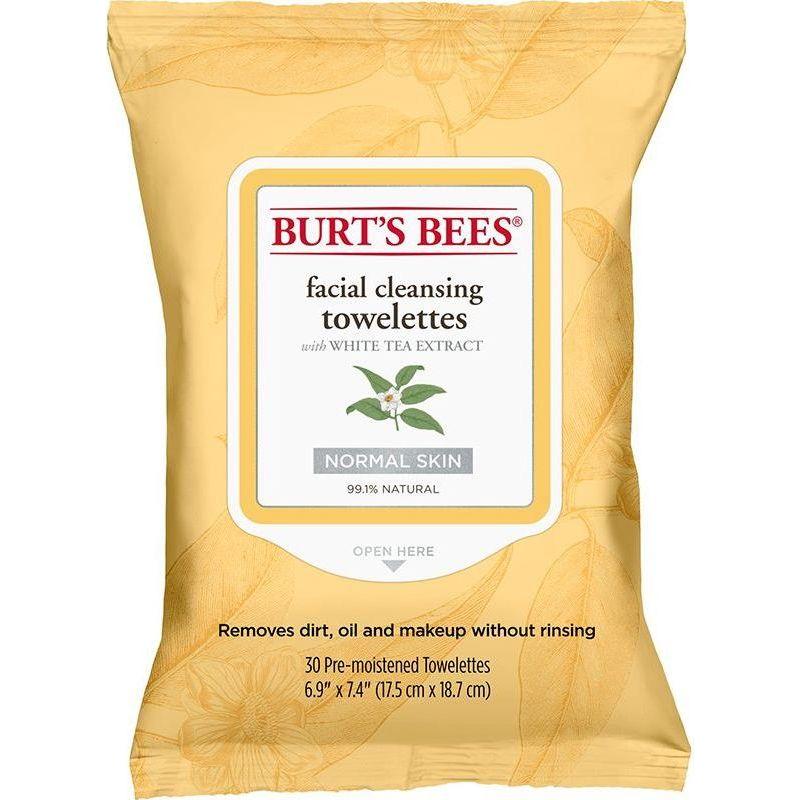 Toallitas Limpiadoras Faciales Burt's Bees con Extracto de Té Blanco - 30 Ct